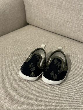 Carter's Black and Olive Green Cactus Slip-On Baby Shoes